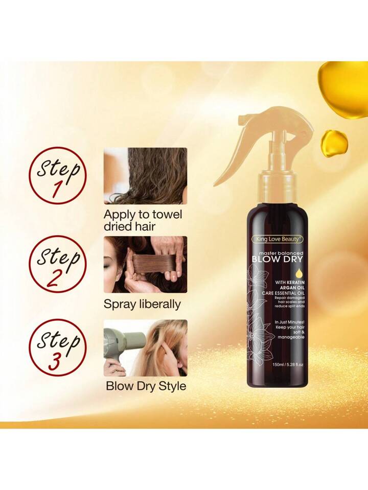 Vaj King Love Beauty Dry me vaj argani dhe keratin