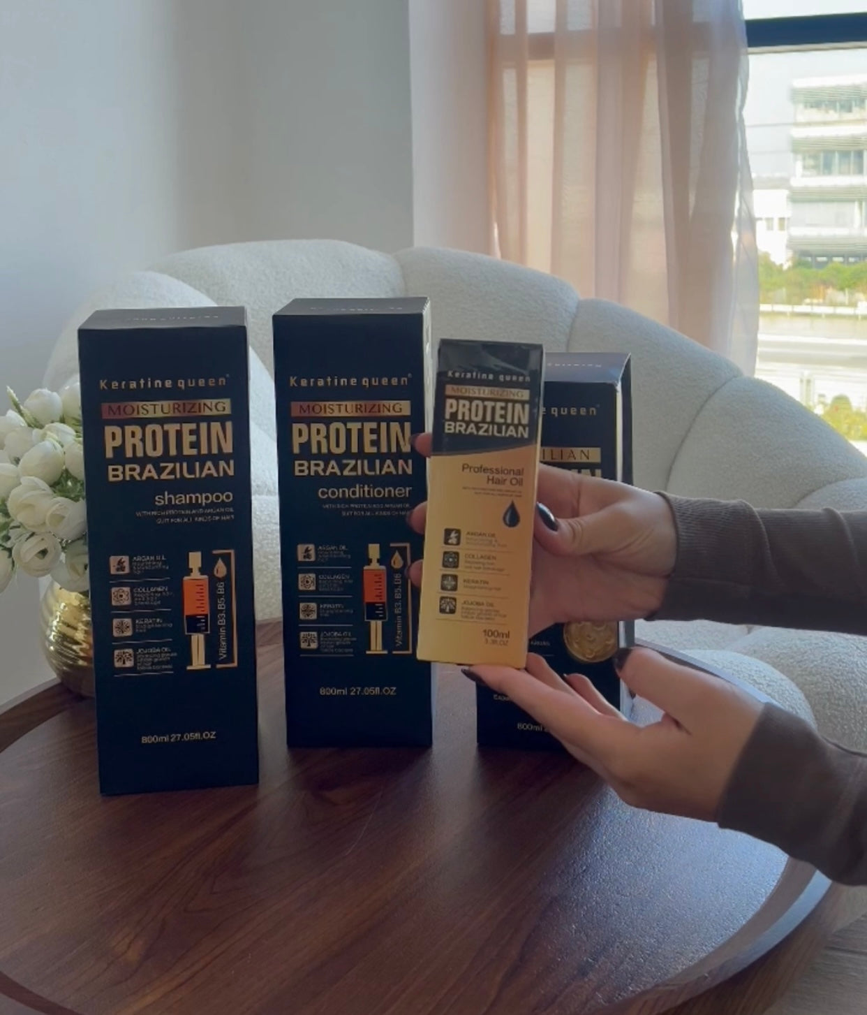 Shampo për flokët me proteinë KQ