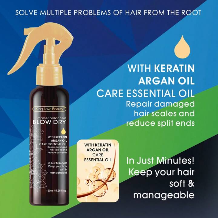 Vaj King Love Beauty Dry me vaj argani dhe keratin