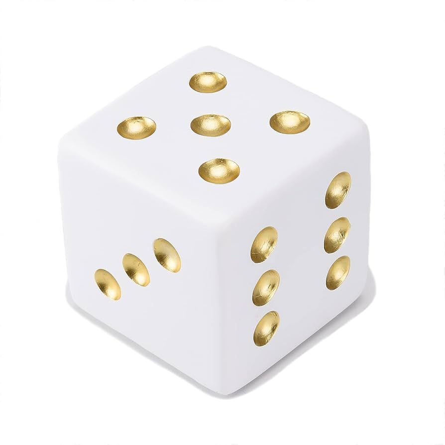 Kub dekorativ allçie me pika gold përmasa e madhe