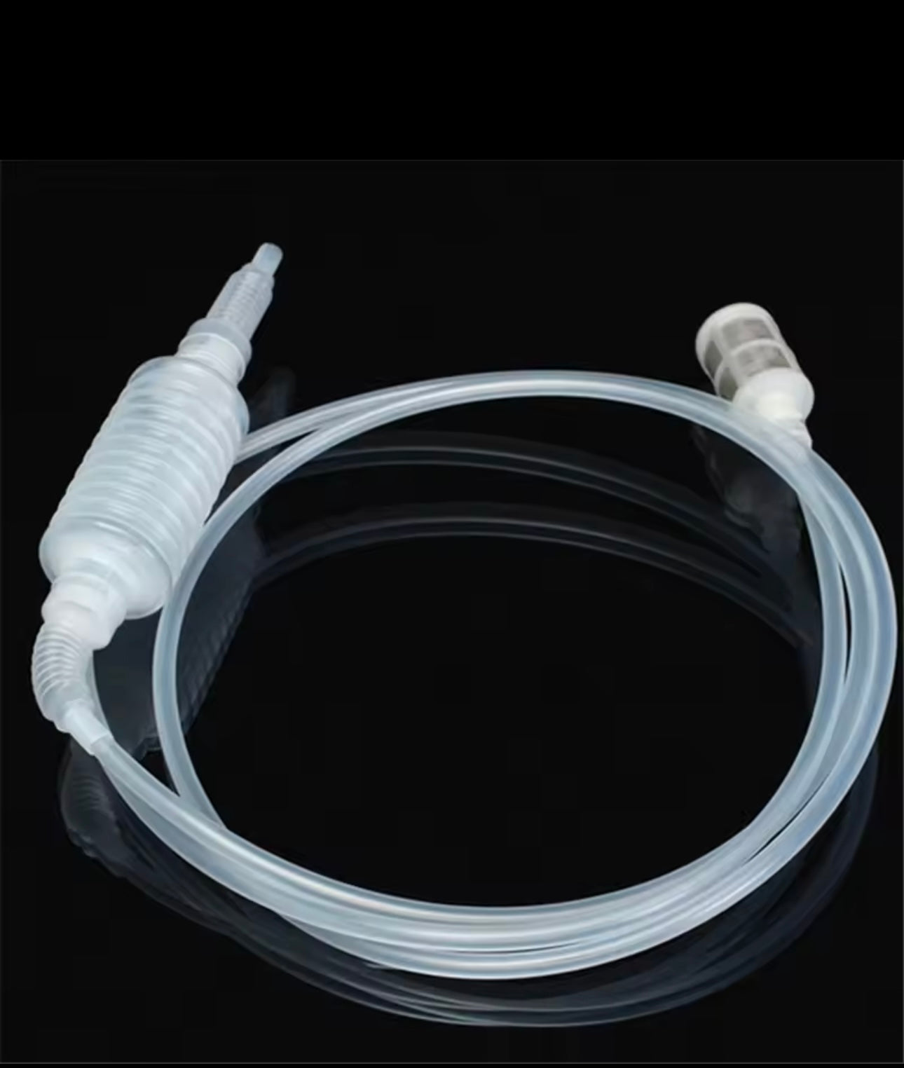 Pompë manuale lëngjesh me filtër, transparente