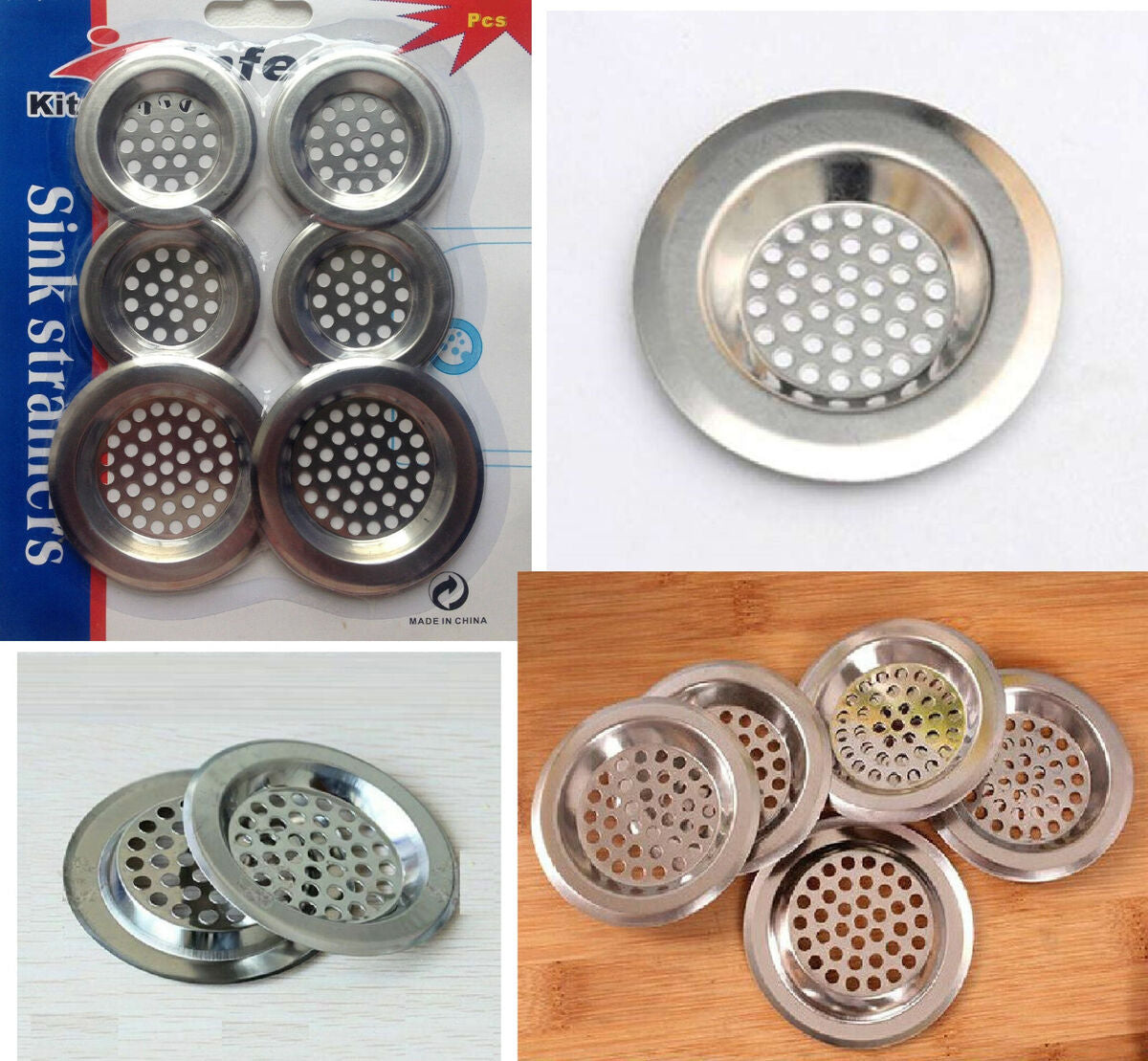 Tapa inoksi për lavamanin, set me 6 copë