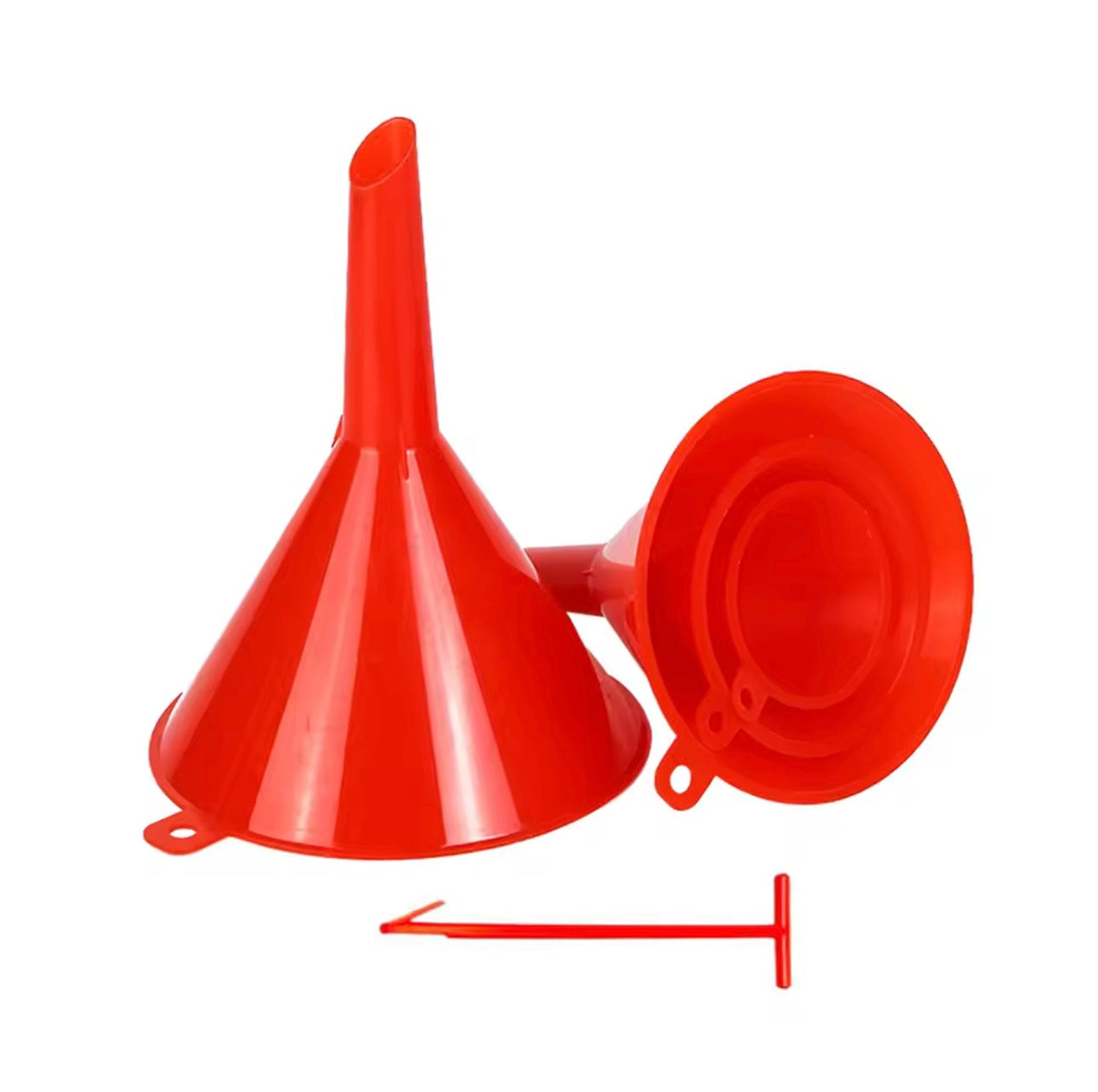 Hinkë manuale plastike, në ngjyrë të kuqe