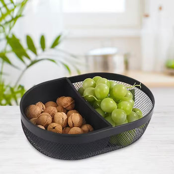 Shportë metalike + plastike me 2 ndarje, formë vezake