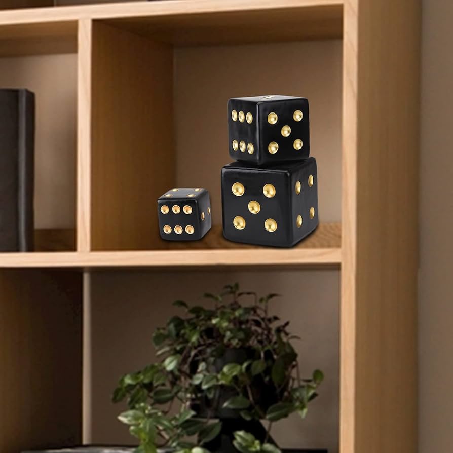 Kub dekorativ allçie me pika gold përmasa e vogël