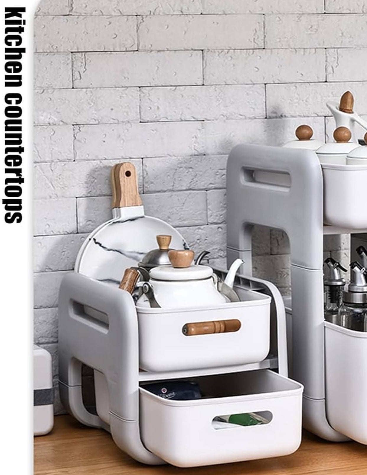 Organizuese multifunksionale plastike me dy kate