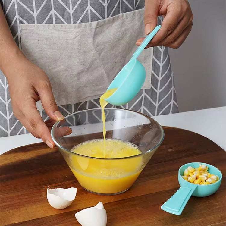 Set me 9 lugë matëse plastike ngjyrë blu