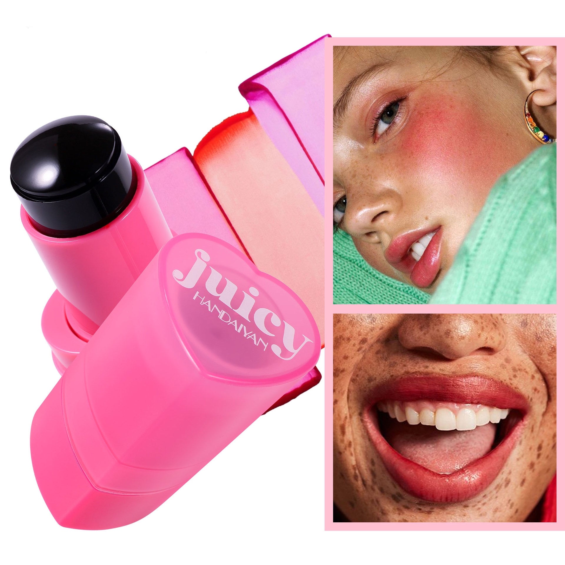 Blush likuid në formë zemre