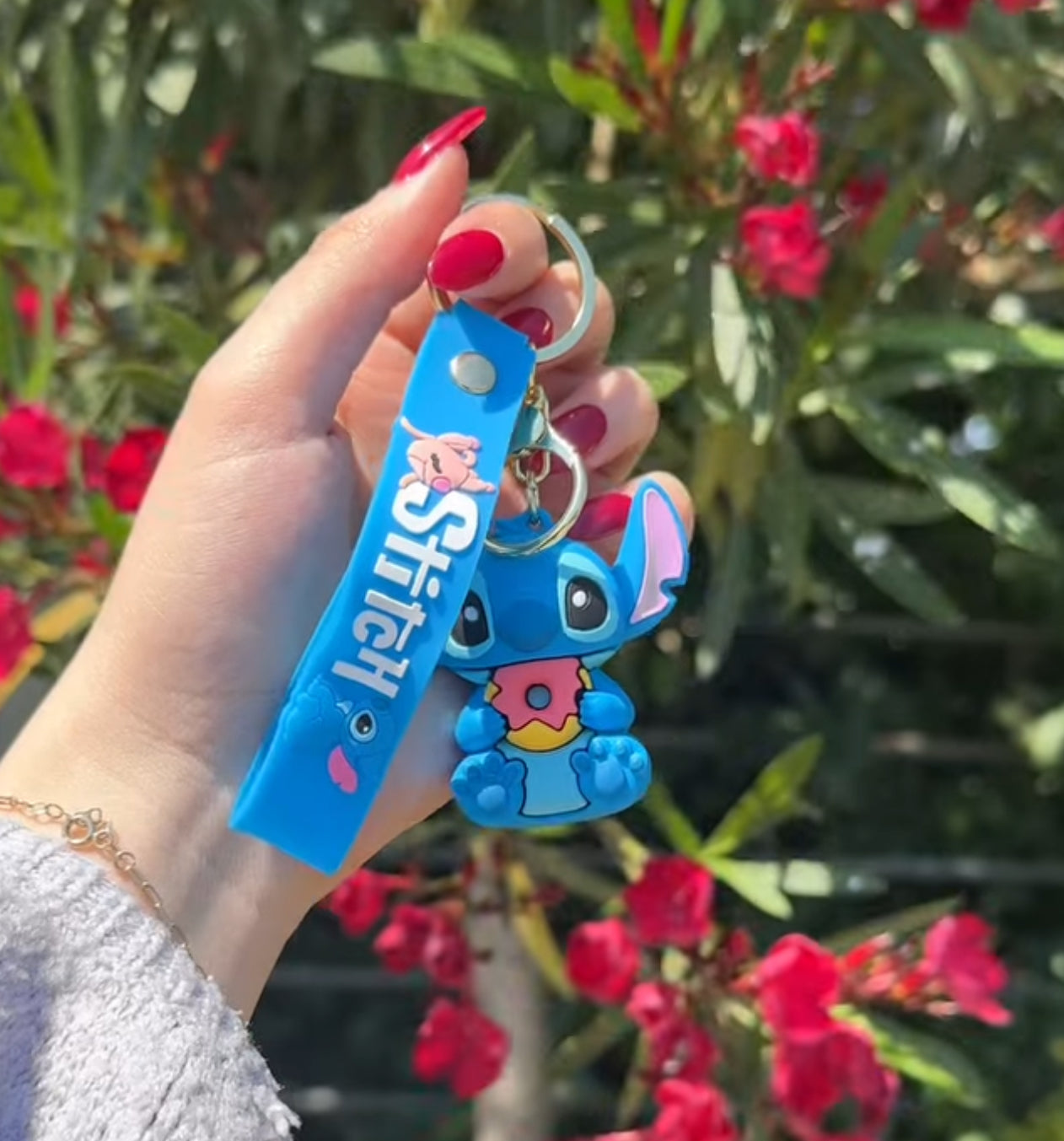 Varëse çelsash silikoni me Stitch çift ose me doughnut