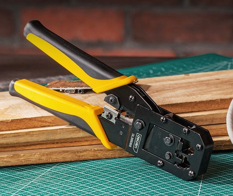 Pinca për prerje kabujsh dhe ngjitje konektorësh, rrjeti 4-6 dhe 8 pin per ip