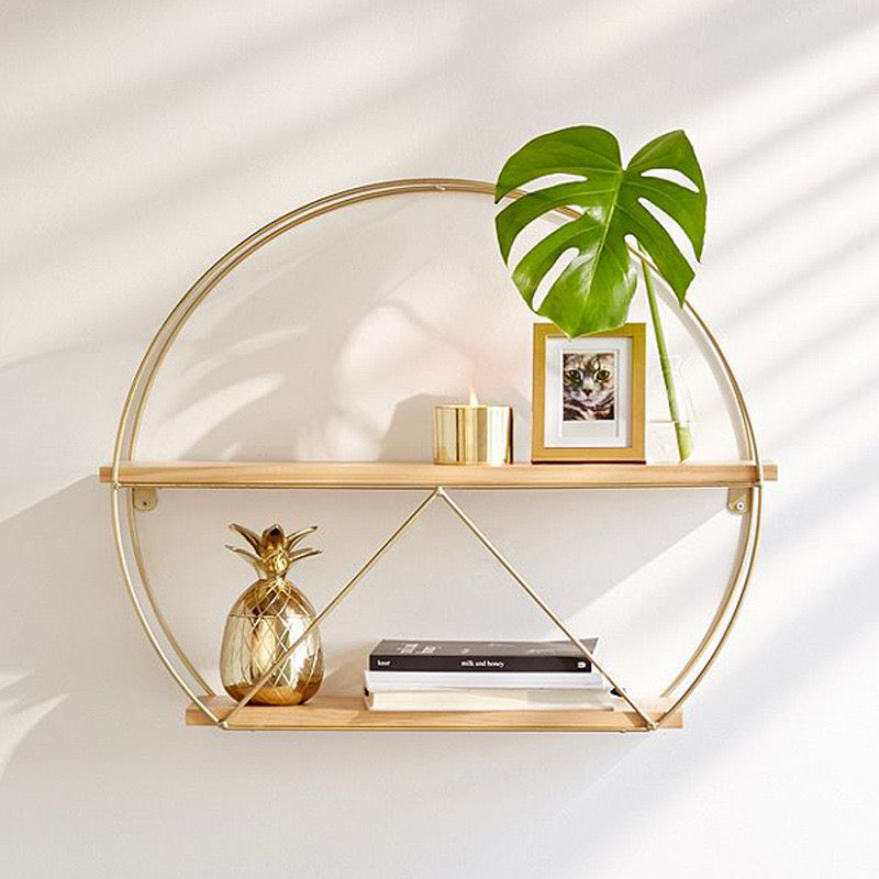 Raft metalik + druri me varje në murë, formë rrethore, 2 kate