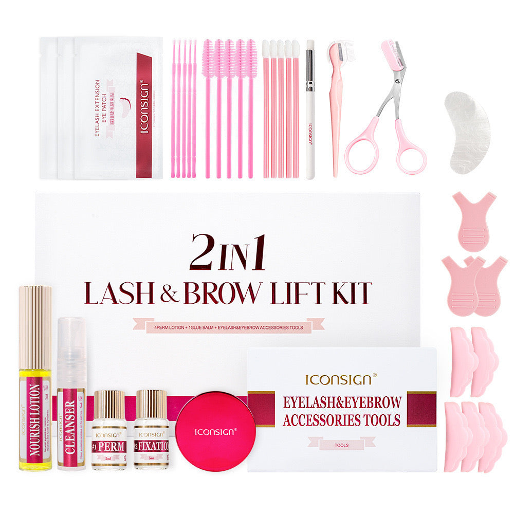 Set për vetulla dhe qerpikë 2n1 Lash & Brow Lift Kit ICONSIGN