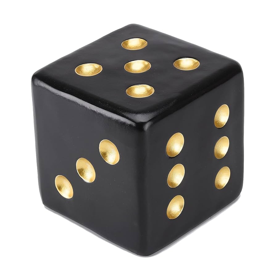 Kub dekorativ allçie me pika gold përmasa e madhe