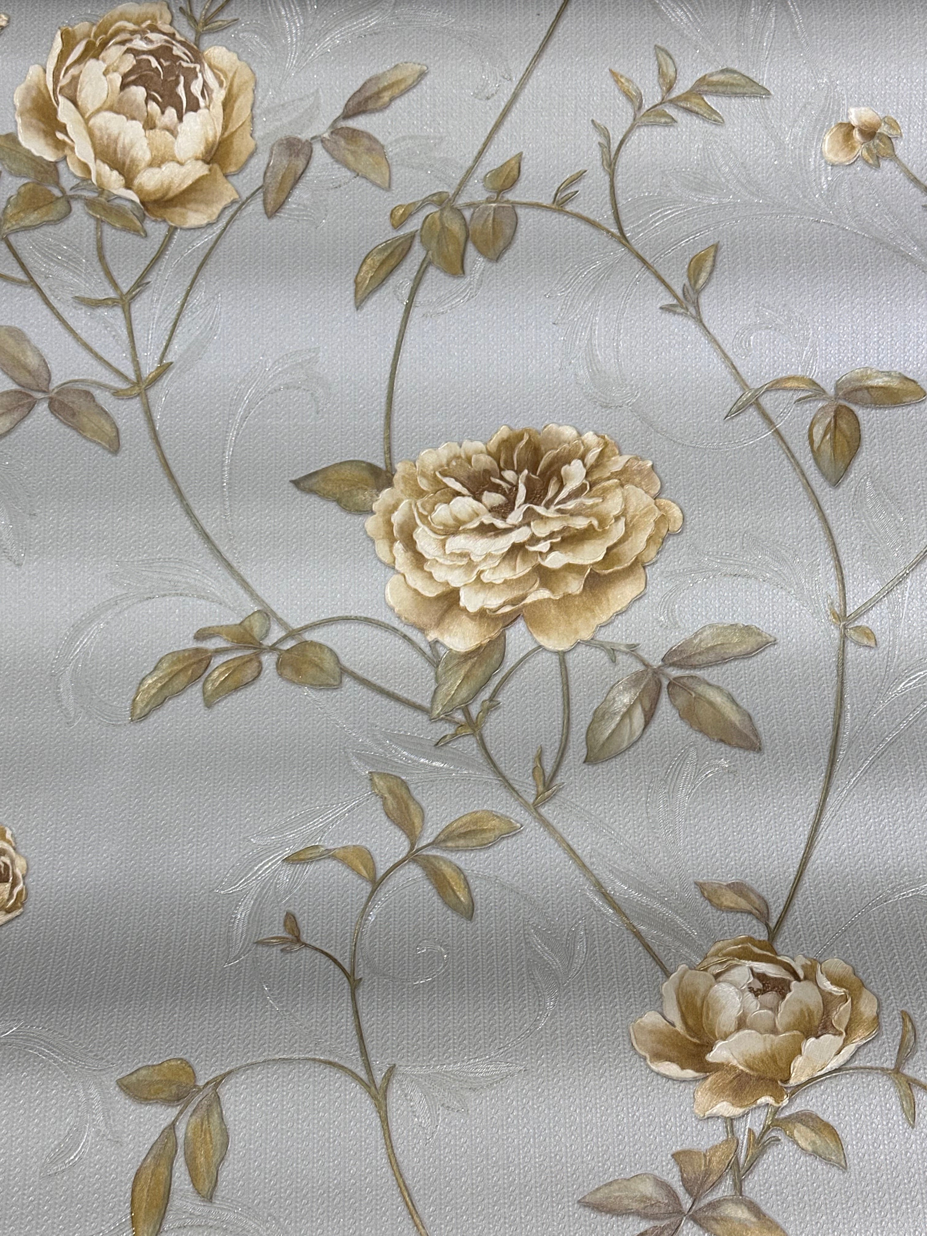 Letër muri me trëndafil gold