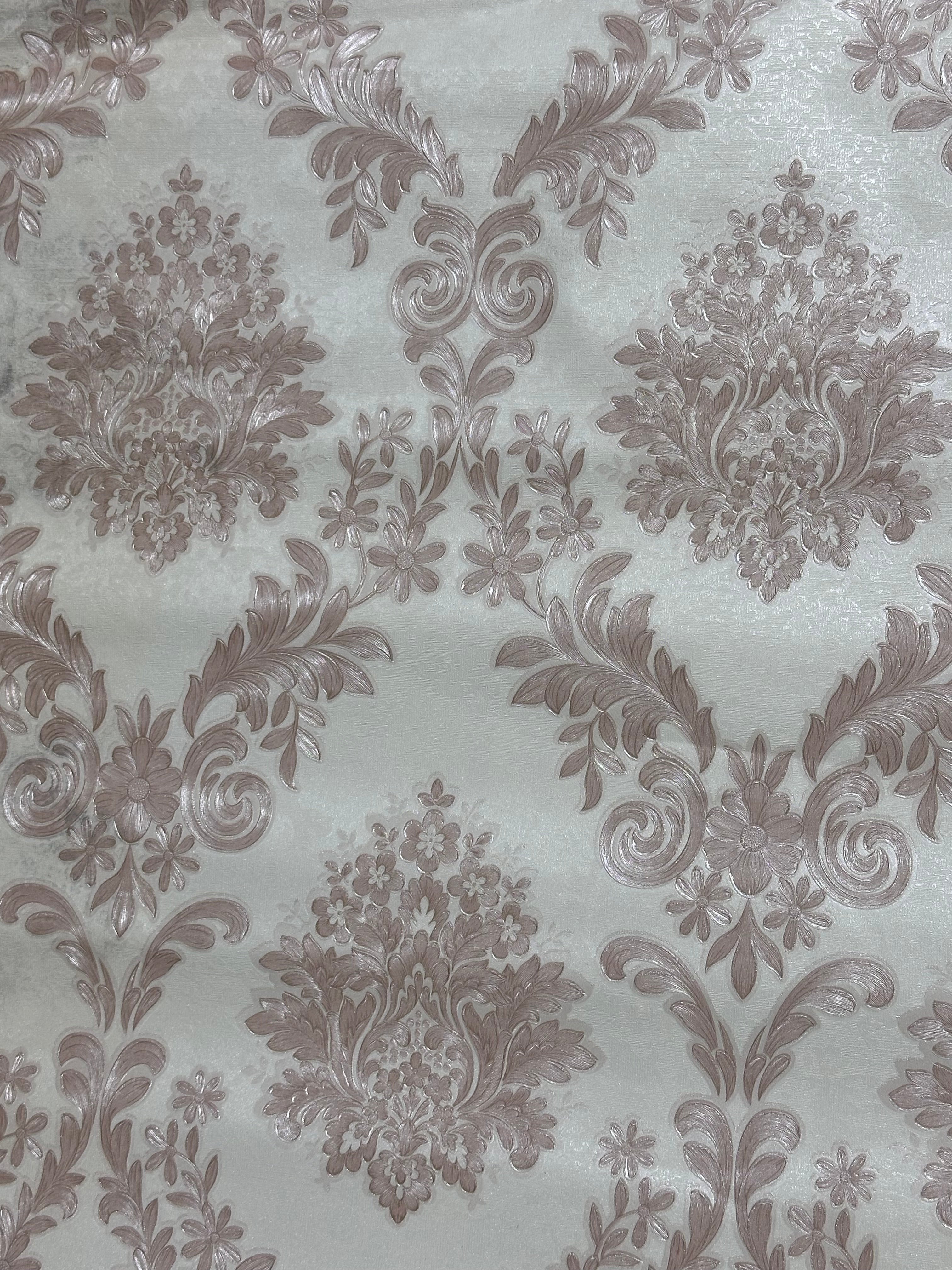 Letër muri ngjyrë rozë me motive persiane