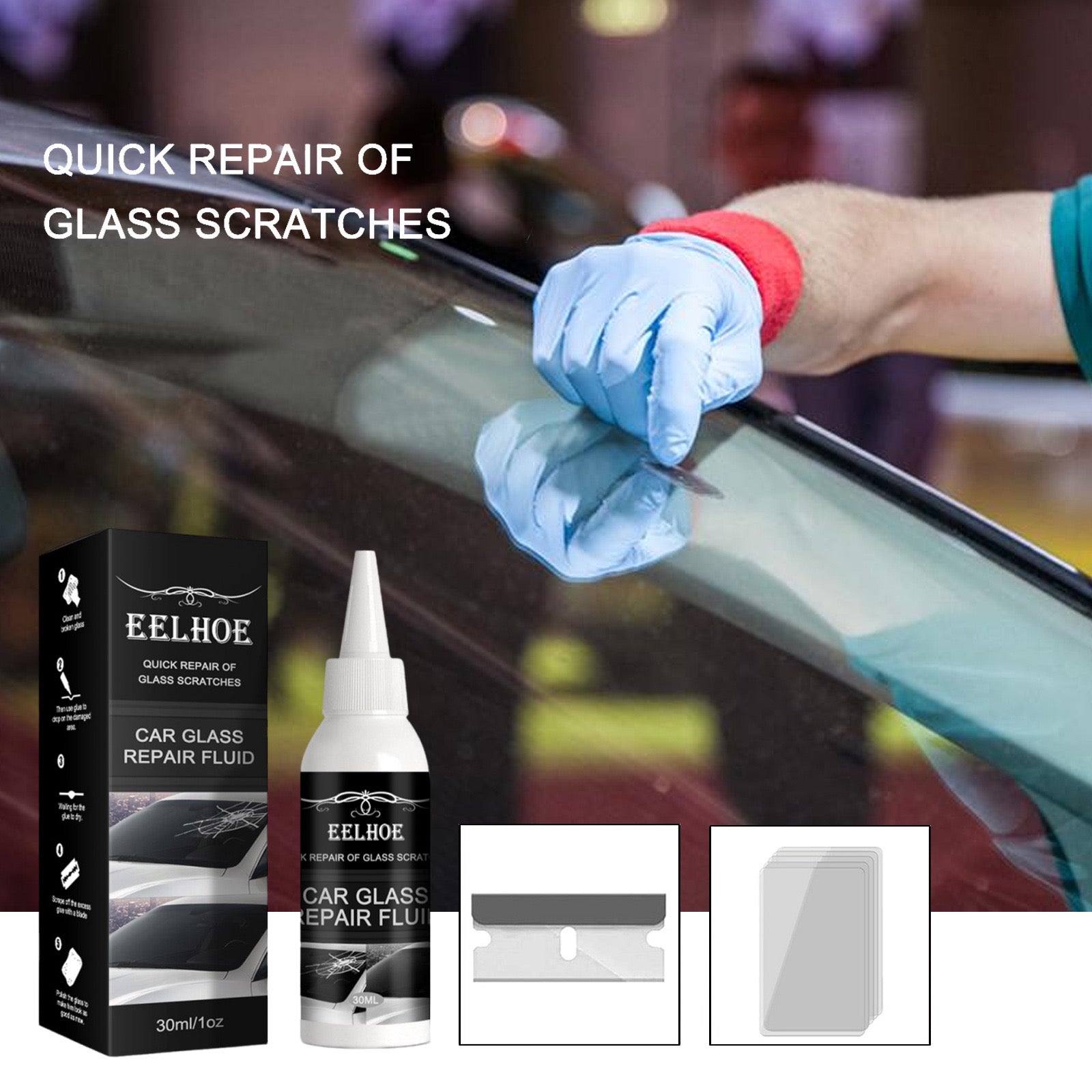 Solucion për riparimin e xhamave të makinës, 30ml