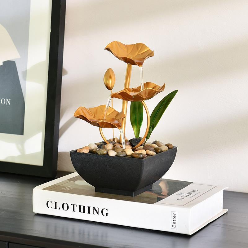 Shatërvan dekorativ me lule gold