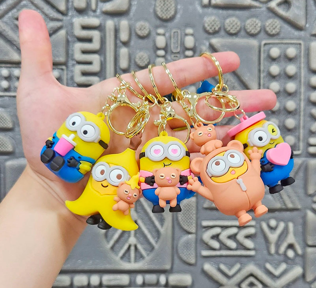 Varëse çelsash silikoni me Minions me modele të ndryshme si në foto