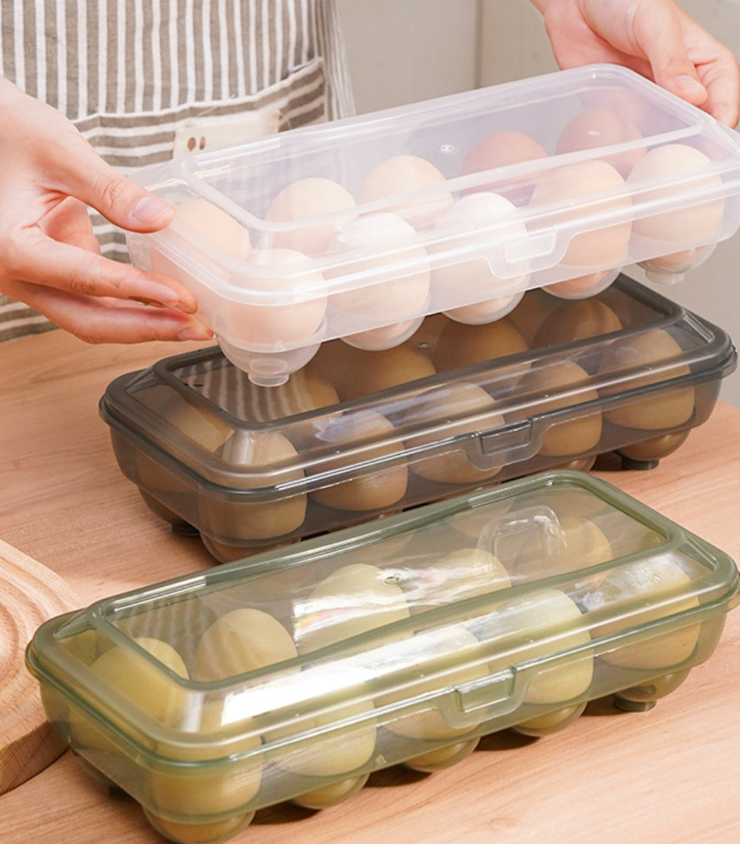 Mbajtëse vezësh transparente me kapak 10 hapësira