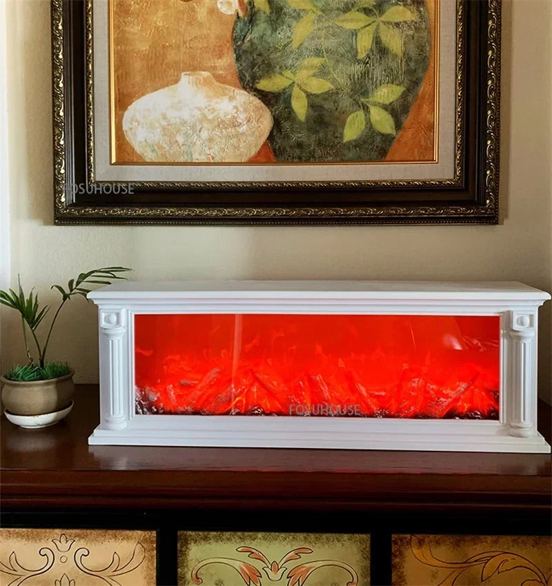 Oxhak dekorativ LED me kornizë klasike të bardhë