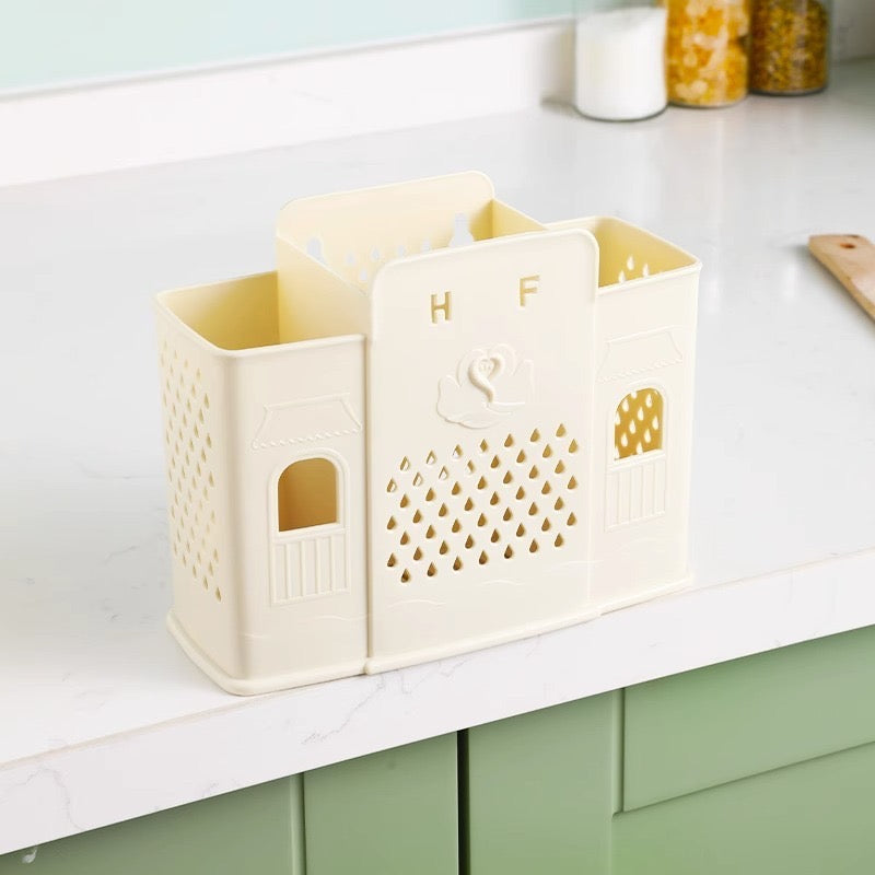 Organizuese plastike për serviset e kuzhinës me 3 ndarje