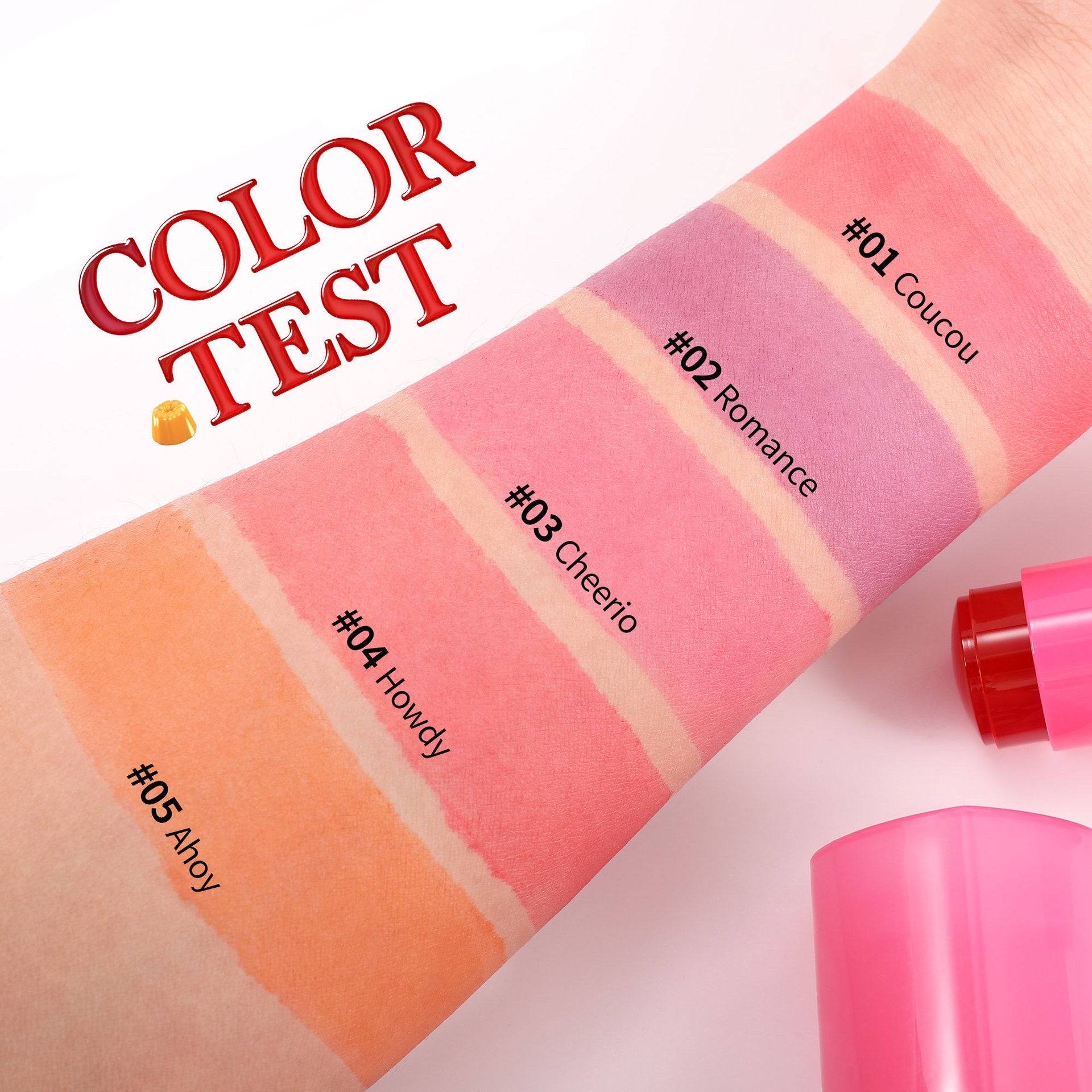 Blush likuid në formë zemre