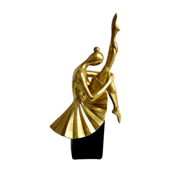 Statujë me bazament drejtkëndor dhe balerinë gold