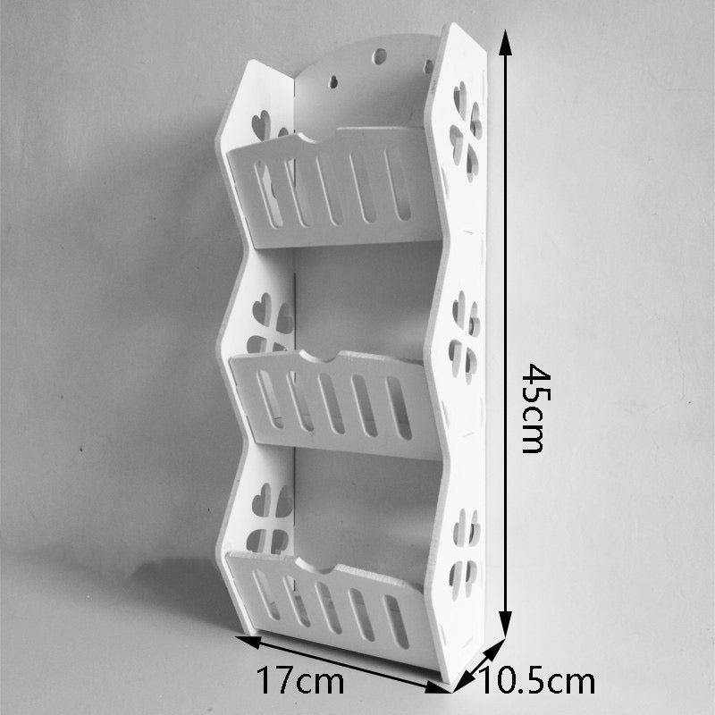 Organizues druri muri për tualet me detaje zemrash me 3 kate
