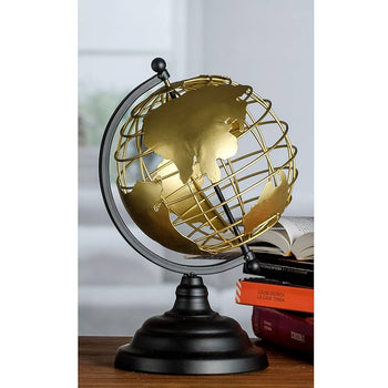 Glob metalik me detaje gold me shkëlqim masa e madhe