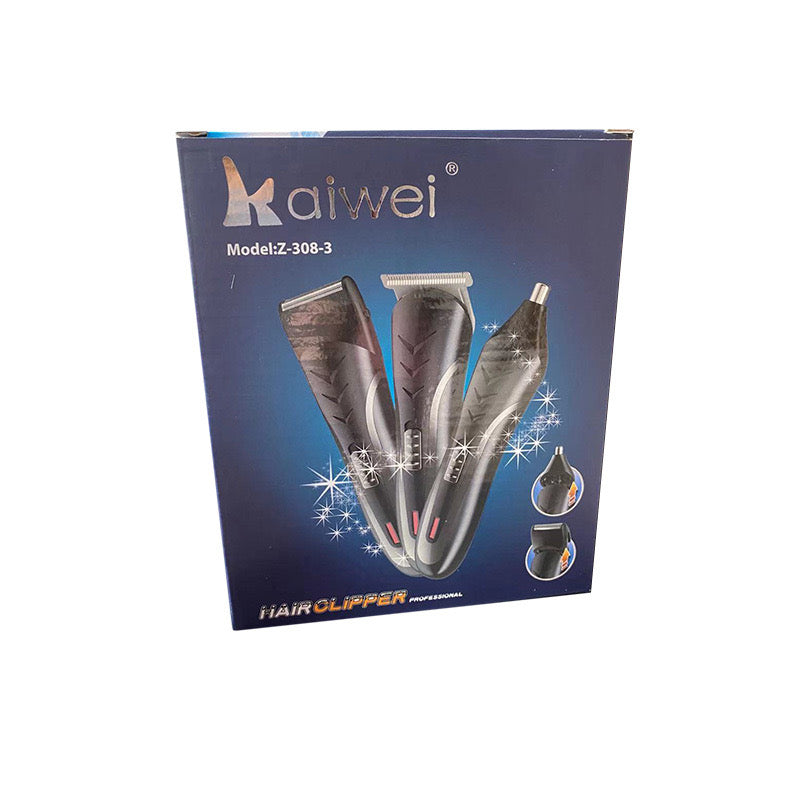 Set me makinë rroje dhe qethjeje për meshkuj, profesionale Kaiwei