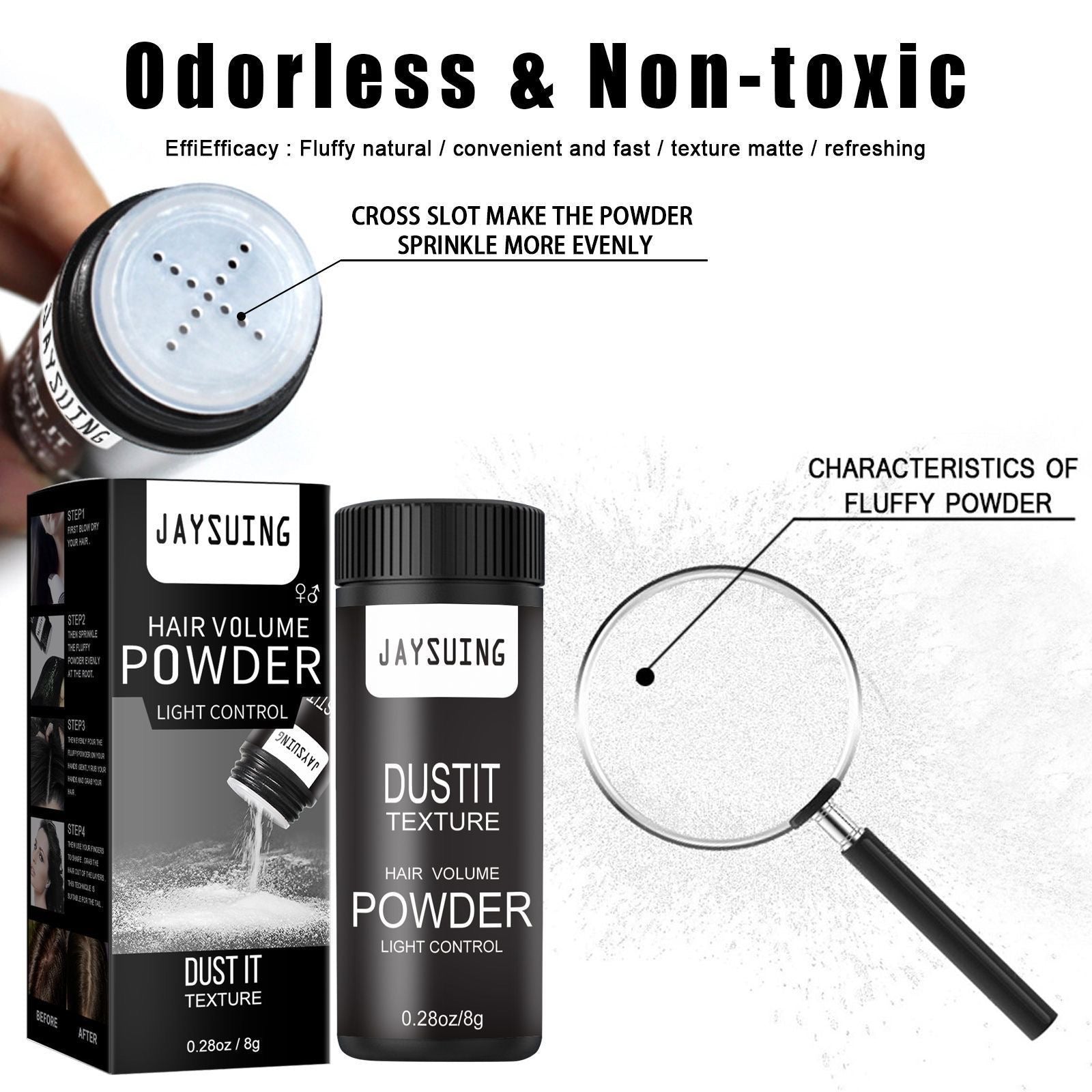 Pudër e thatë për volumin e flokëve 8g