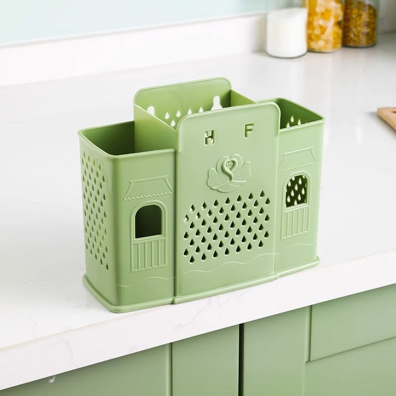 Organizuese plastike për serviset e kuzhinës me 3 ndarje