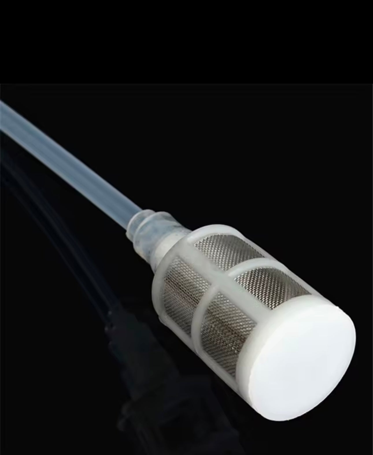 Pompë manuale lëngjesh me filtër, transparente