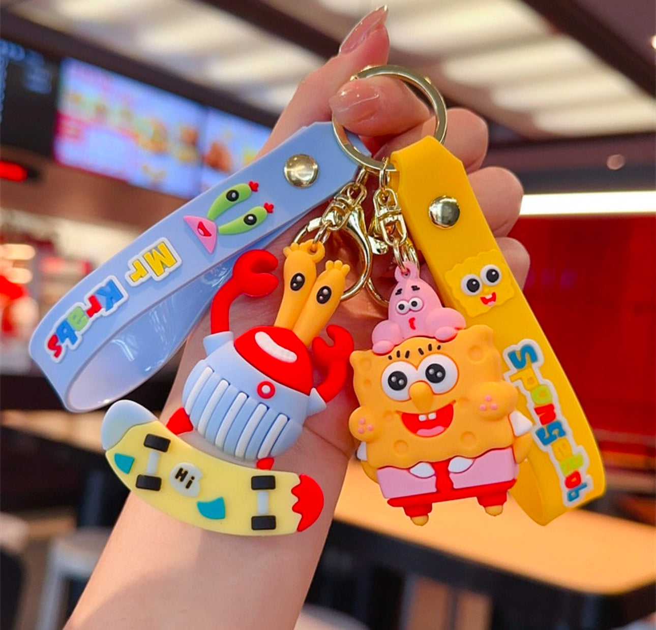 Varëse çelsash silikoni me SpongeBob me modele të ndryshme