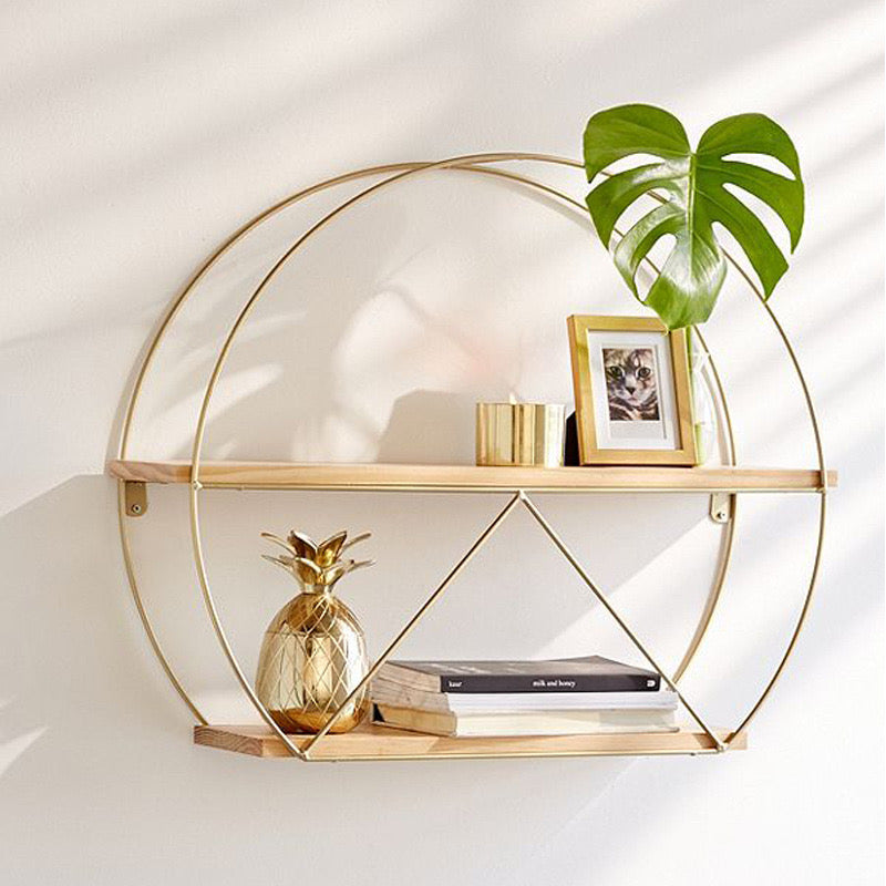 Raft metalik + druri me varje në murë, formë rrethore, 2 kate