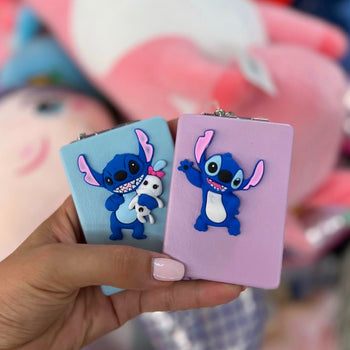 Pasqyrë e vogël dore me Stitch dhe varëse çelsash