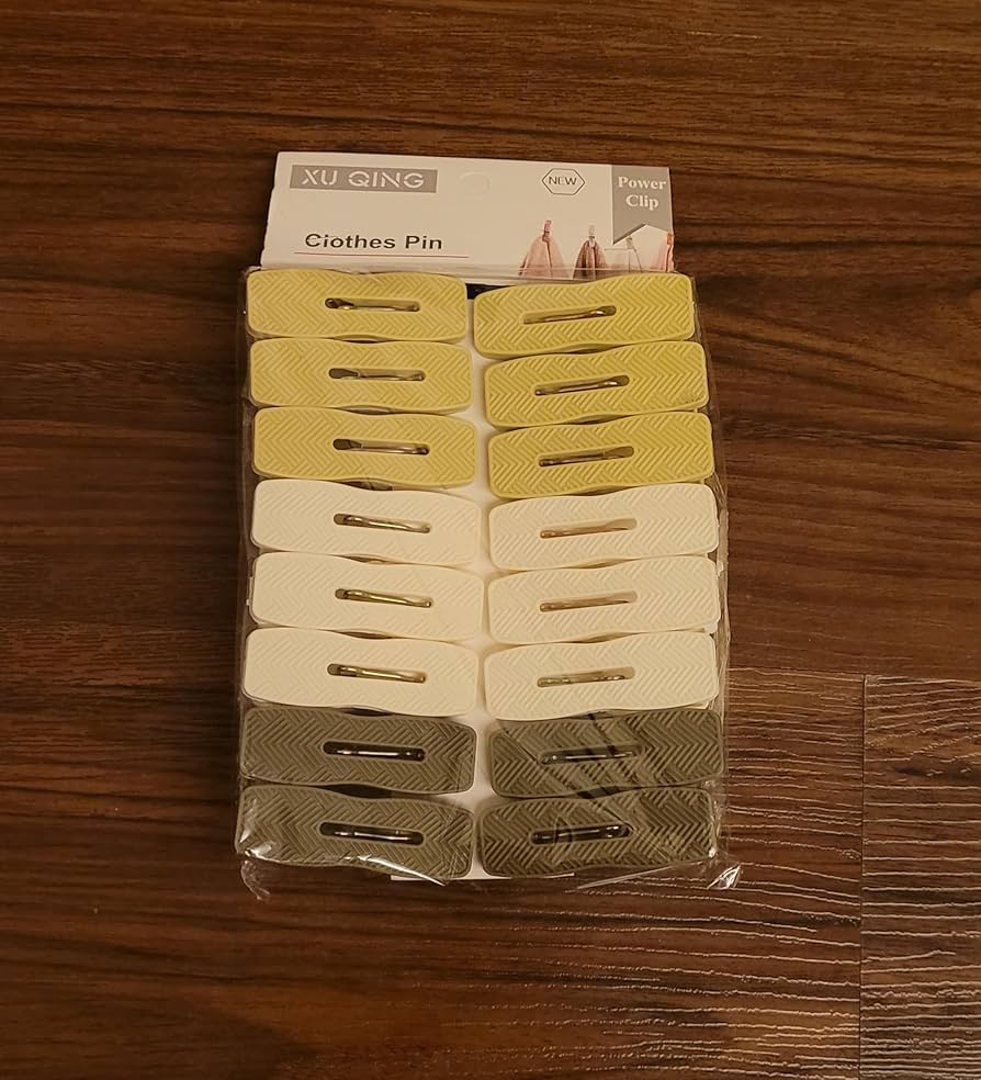 Kapëse rrobash 16 copë me dizenjo bijash e ngjyrë jeshile