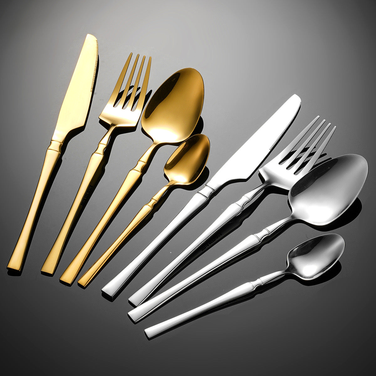 Lugë/ Pirunj/ Thikë/ Lugë kafe, set me 6 copë