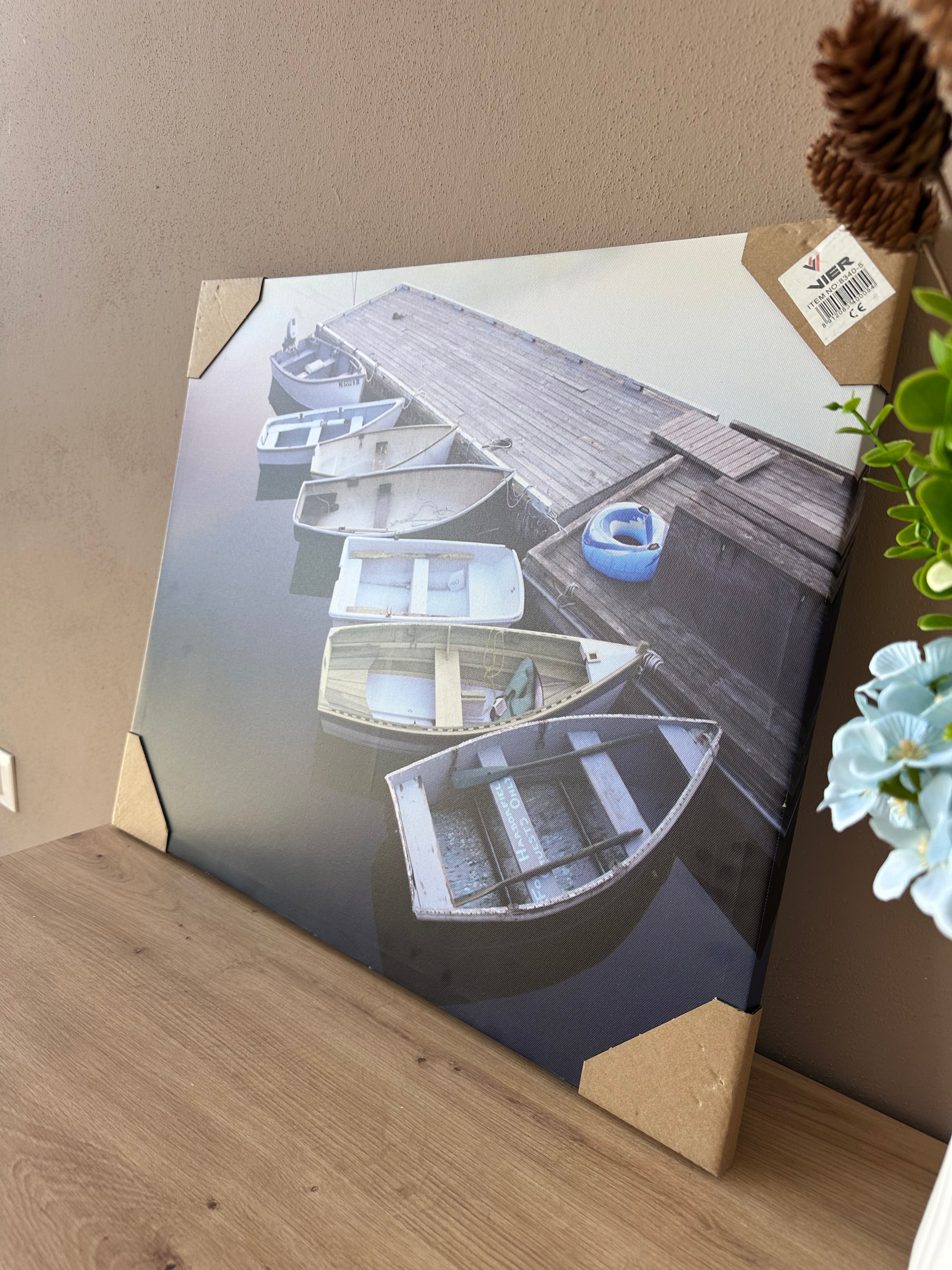 Kanavasë me foto varkash