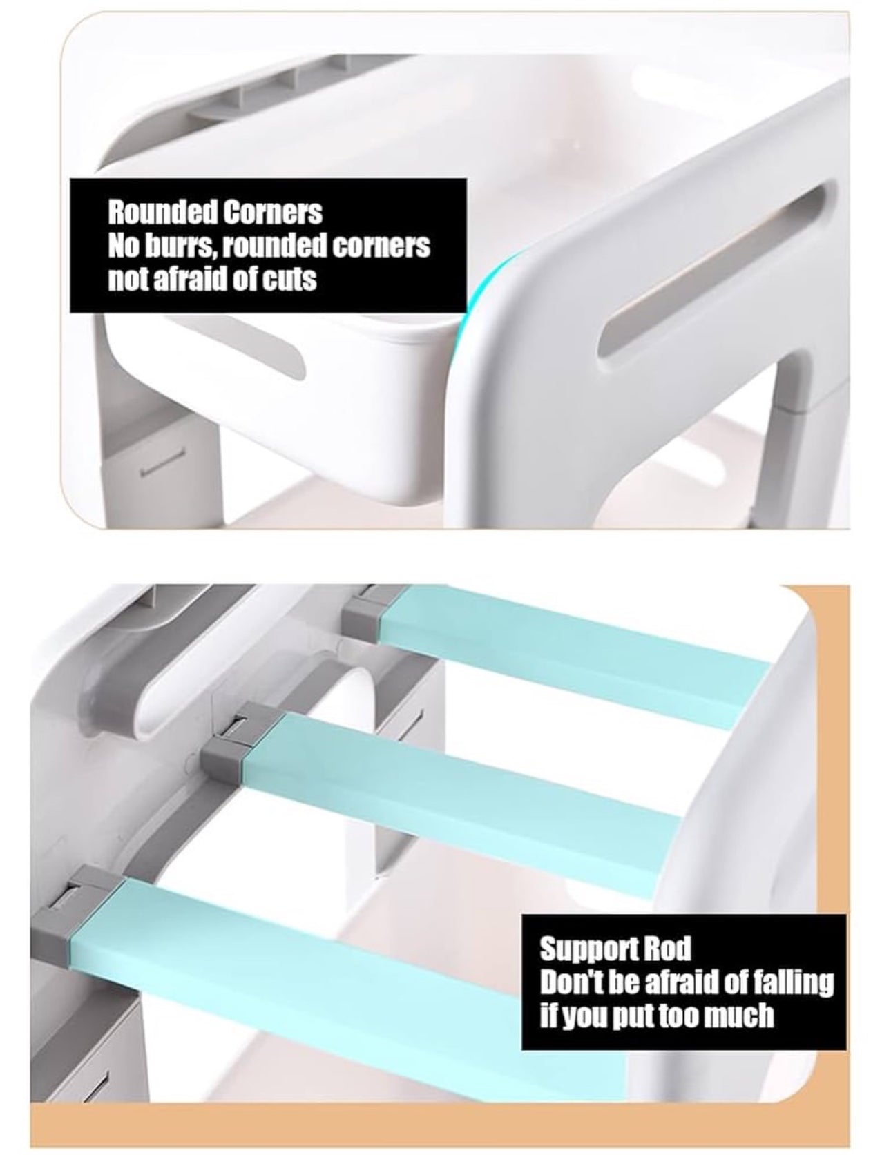 Organizuese multifunksionale plastike me dy kate