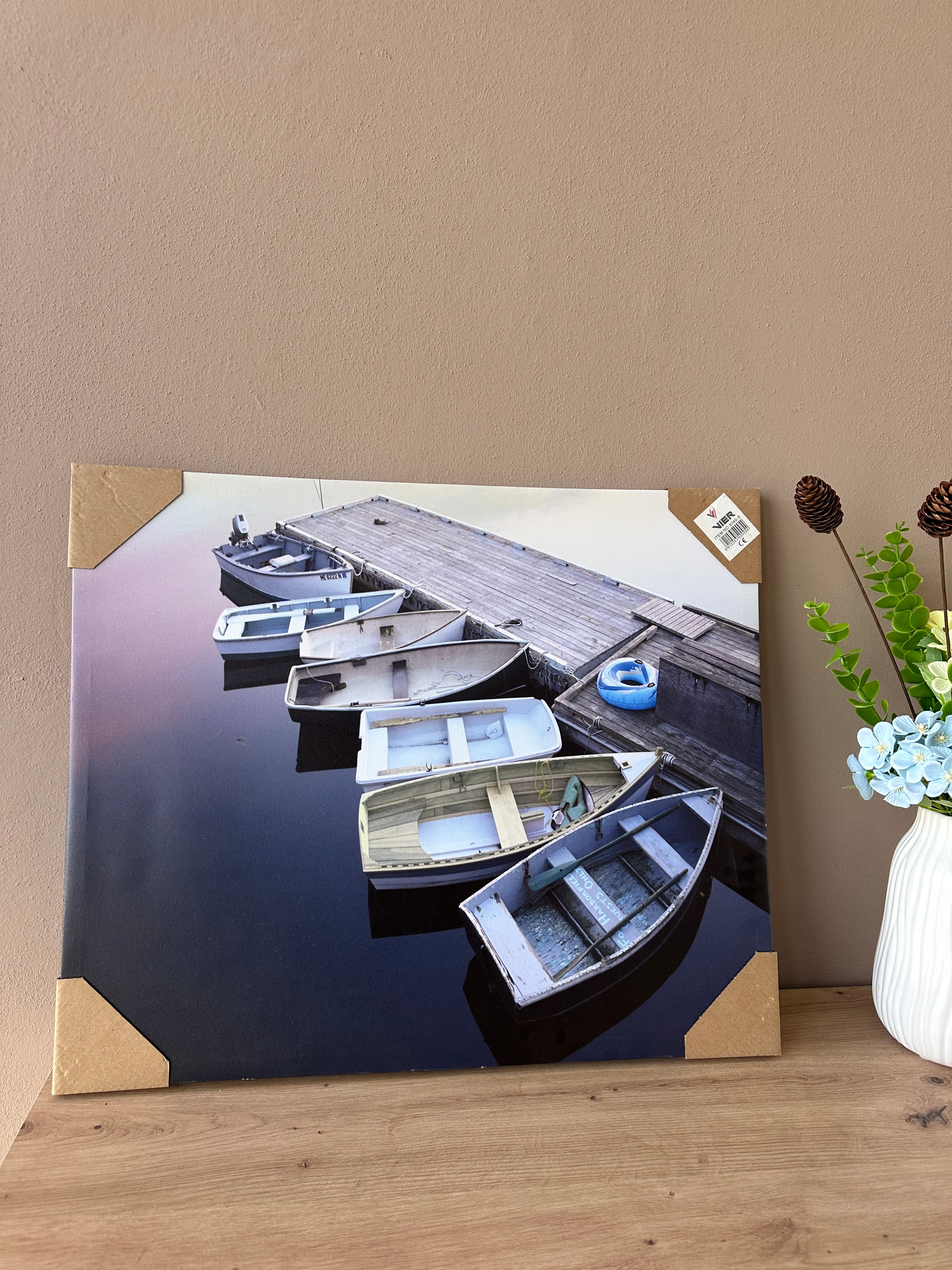 Kanavasë me foto varkash