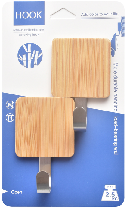 Varëse objektesh me montim në murë, dizenjo druri, set 2 copë