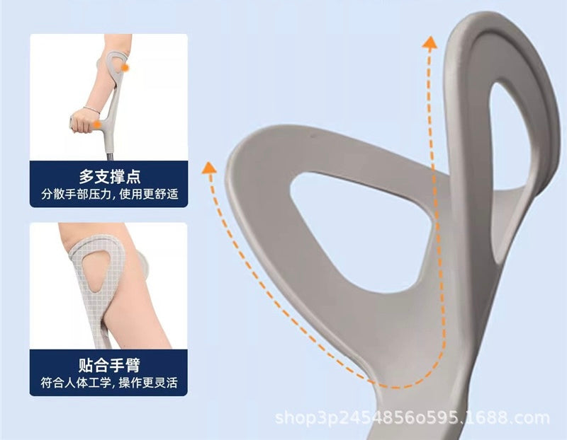 Bastun ortopedik i rregullueshëm, mbështetje e sigurt dhe e lehtë për ecje