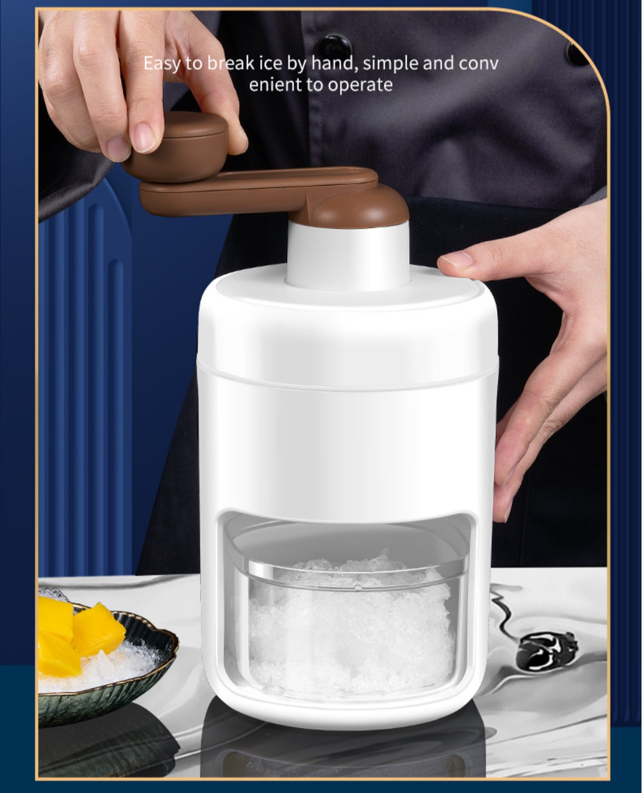 Grirëse akulli mekanike plastike në formë rrethore