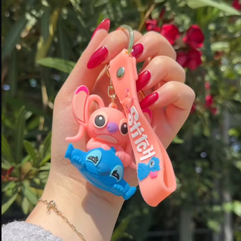 Varëse çelsash silikoni me Stitch çift ose me doughnut