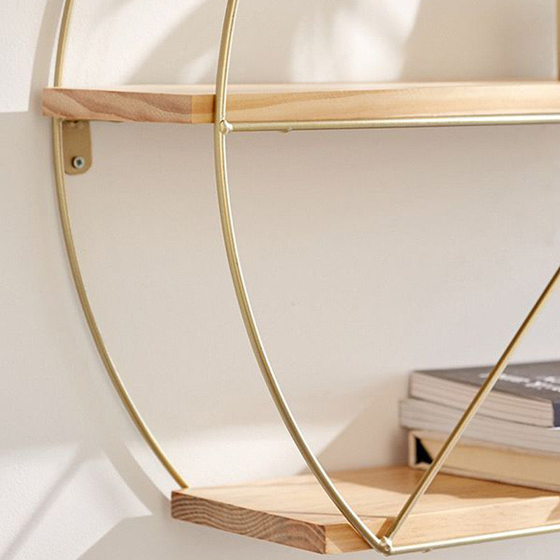 Raft metalik + druri me varje në murë, formë rrethore, 2 kate