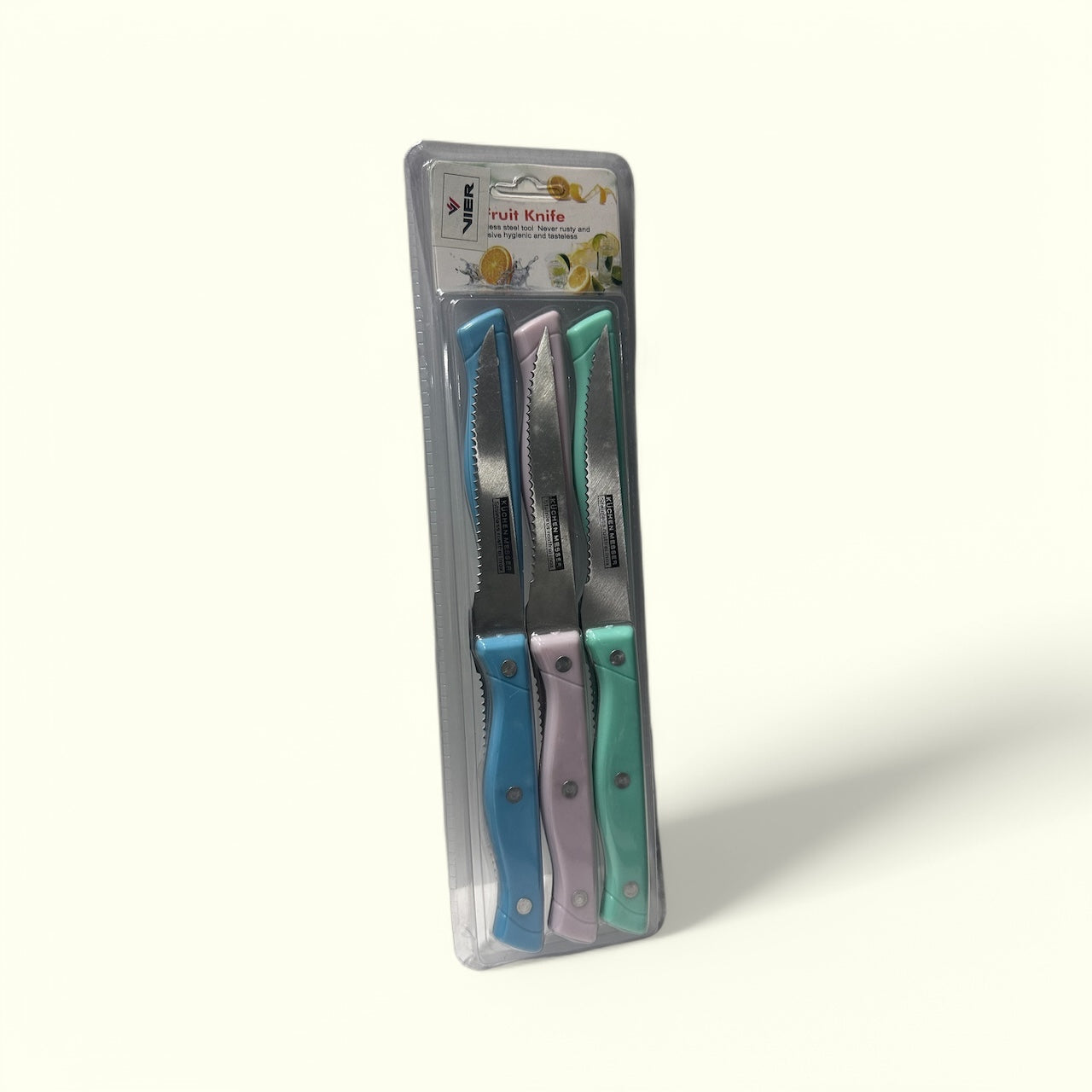 Set me 6 thika me bisht plastik me 3 ngjyra