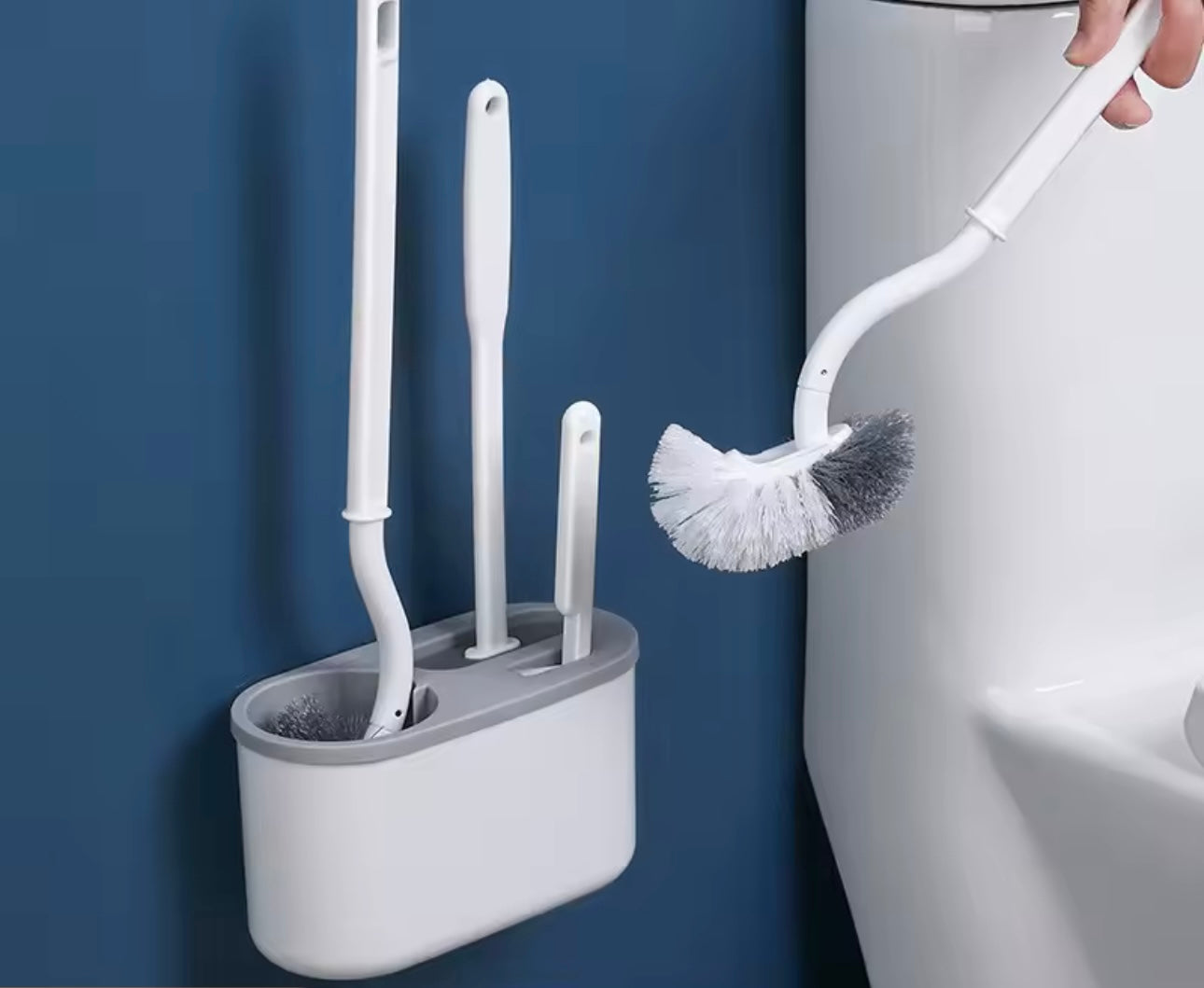 Set furca tualeti, x3 në ngjyrë gri