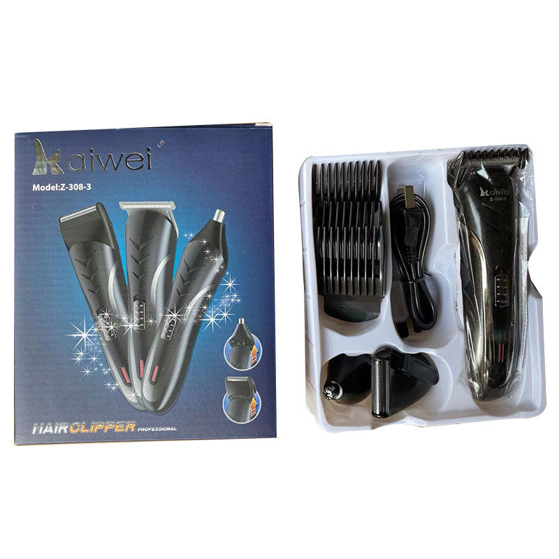 Set me makinë rroje dhe qethjeje për meshkuj, profesionale Kaiwei