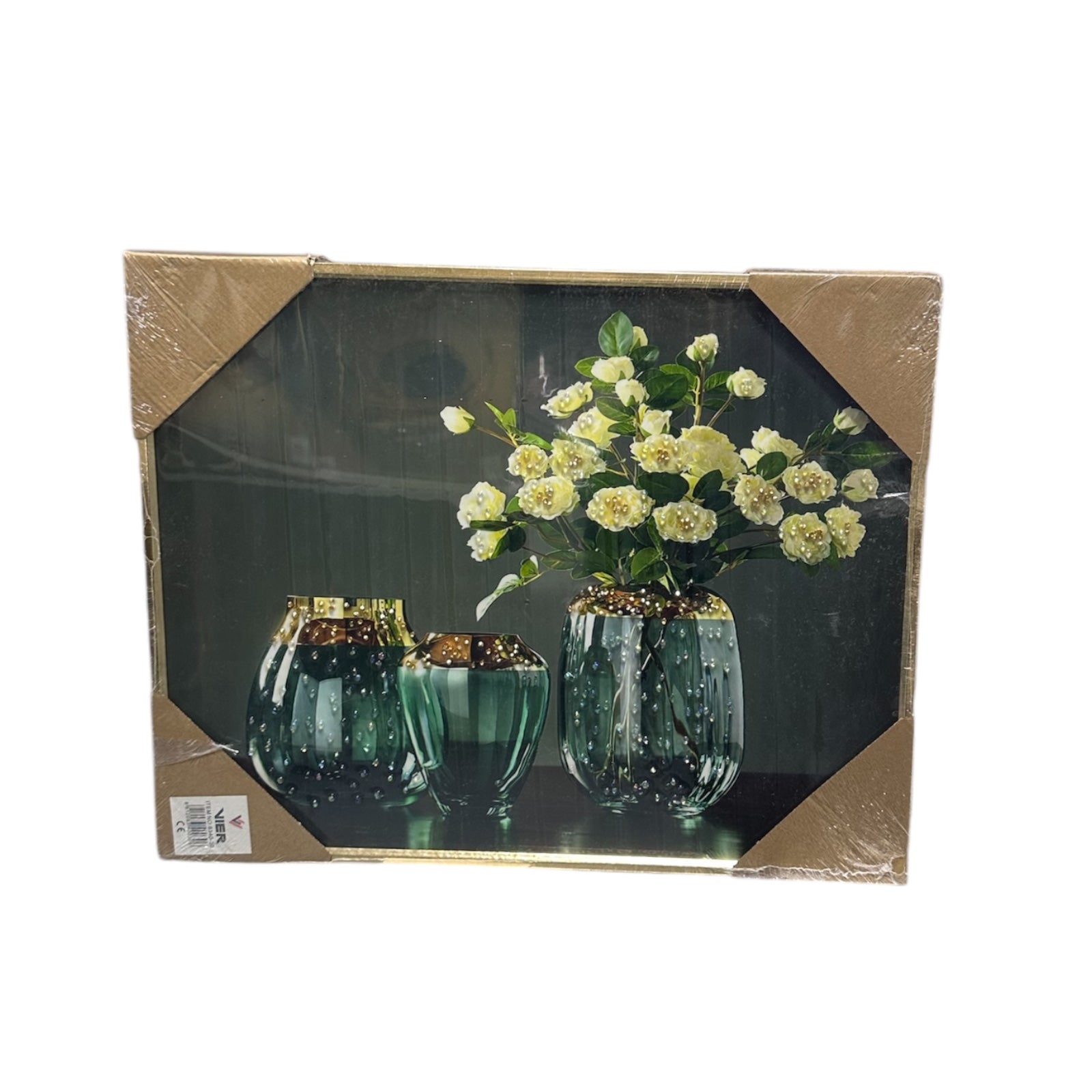 Pikturë me kornizë gold me motive lulesh